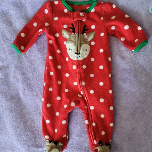 Carter's Pajamas Carters Girls Boys 3m Fleece Footed Pajamas